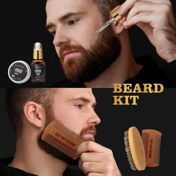 Father's Day Gift for Men - Luxury 30-Piece Bath & Beard Gift Set for Men, Bath & Body Care Kit for Him with Beard Wax | Christmas, Valentine's Day, Birthday, Spa Kit Travel Bag Gift for Dad