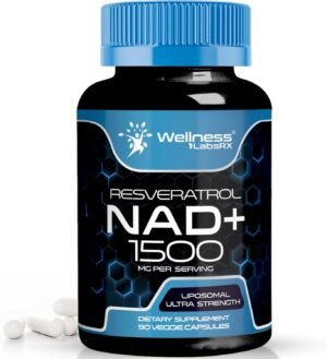 NAD Supplement, 1500mg - Liposomal NAD+ Supplement with Resveratrol, NAD Plus Boosting - Support Cellular Health, Stamina & Healthy Aging - Ultra Strength Capsules, USA Made