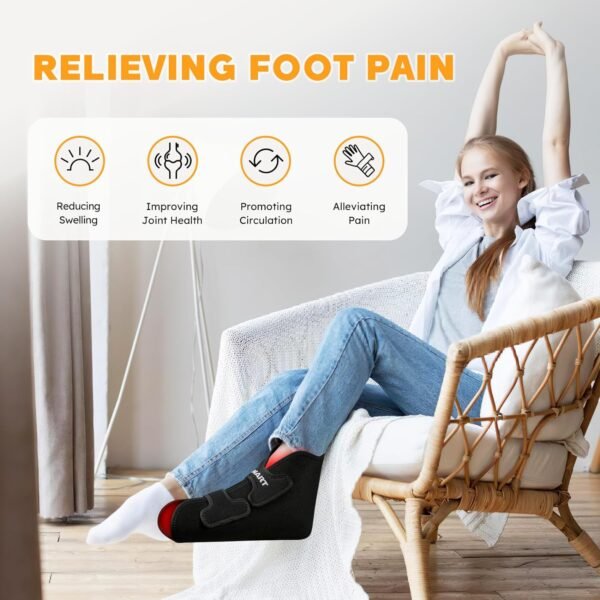 Red Light & Infrared Therapy for Feet—Infrared Light Therapy Feet for Neuropathy Shoe Wraps Toes & Ankle, Infrared Foot Therapy with Pulse Mode