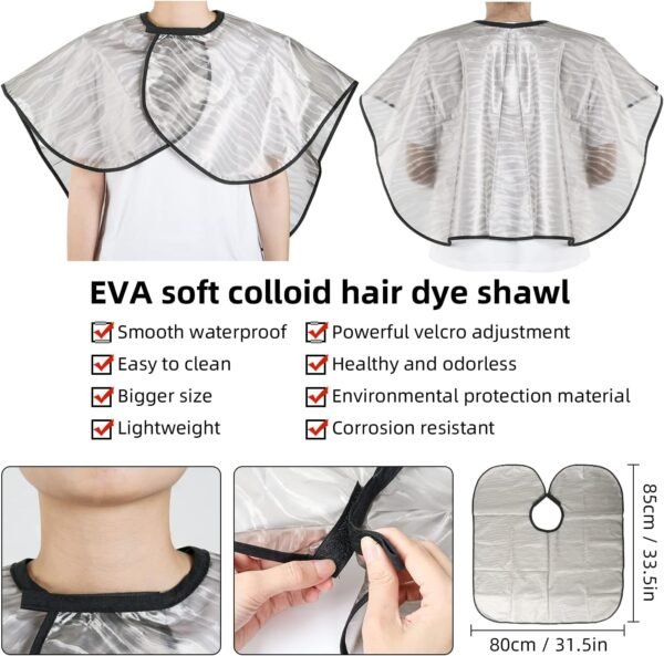 71SyrYclmgL._AC_SL1500_.jpg ROOHUA 16 Pieces Hair Dye Coloring Kit- Hair Tinting Bowl, Hair agitator, Dye Brush, Ear Cover, Hairpin, Hair Coloring Cape For Hair Dye Tools