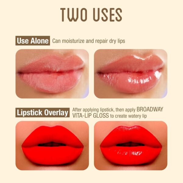 71TFodIczL._SL1500_.jpg Ruby Kisses Broadway Vita-Lip Clear Lip Gloss (Shea Butter 6 Pack), Ultra-Hydrating & Soothing Formula with Multi-Vitamin Oils, High-Shine Non-Sticky Finish, Nourishing Lip Balm for Healthy Lips