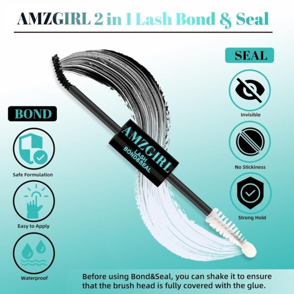 71TREgISLL._SL1500_.jpg Lash Bond and Seal Eyelash Cluster Glue House of Lash Clusters Mascara Wand Glue 10ml Long Lasting 72 Hours Black Cluster Lash Glue + Lash Seal 2 in 1 Lash Clusters at Home By AMZGlRL(Black)