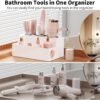 71THc9Fy1DL._AC_SL1500_.jpg NIUBEE Acrylic Hair Styling Tool Organizer and Holder - Bathroom Countertop Storage for Blow Dryers, Accessories, Makeup, and Toiletries