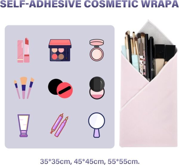 71TJjM1aRZL._AC_SL1500_.jpg Walking Way Self-Adhesive Magic Cloth Makeup Bag, Portable Protective Cosmetic Pouch, Camera Lens Wrap, Stylish Travel Organizer for Beauty Essentials, Travel, Gifts & Daily Use