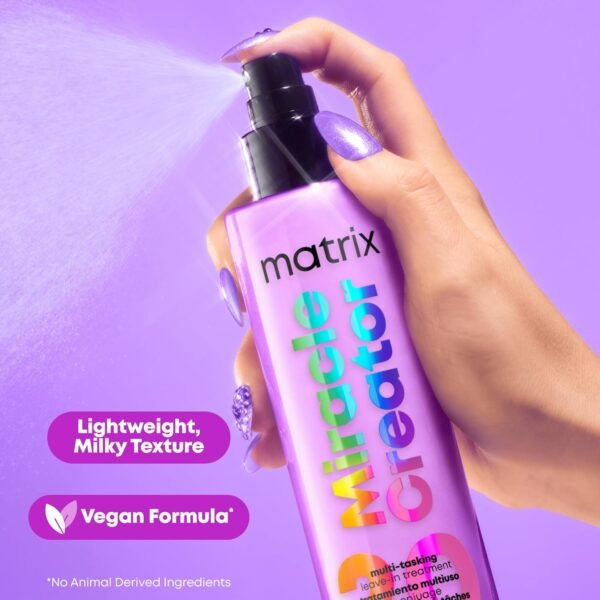 71TOc0vSQAL._SL1500_.jpg MATRIX Miracle Creator Leave-In Conditioner Spray - Heat Protectant, Anti-Frizz, Moisturizing & Detangling, For Damaged Hair, Sulfate Free