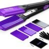 71TUj3uwKsL._AC_SL1500_.jpg Terviiix Crimper Hair Iron with 4 Interchangeable Plates, Keratin & Argan Oil Infused Hair Crimper for Women, Volumizing Crimping Iron for Thin Fine Hair, 5 Heat Settings & 60 Mins Auto Off, Purple