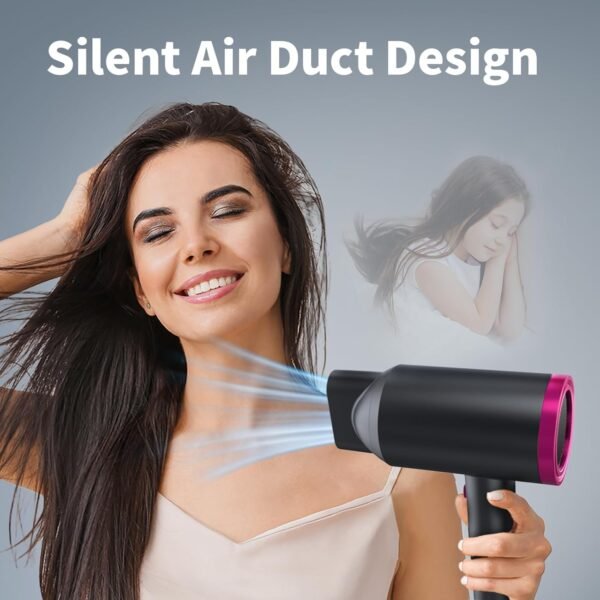 71TYtWk6VtL._AC_SL1500_.jpg Ionic Hair Dryer with Diffuser, Powerful 1800W Blow Dryer for Women & Men, Fast-Drying Hair Dryer with Nozzle for Home, Salon, Travel