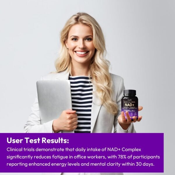 NAD Supplement, Liposomal NAD Resveratrol Supplement Contains Berberine , Alpha Lipoic Acid ,Hyaluronic Acid & Quercetin - Support Anti-Aging, Longevity, Cellular Energy, NMN Alternative -120 Capsules