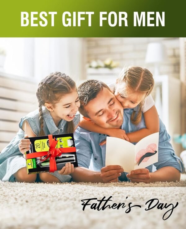 Beard Trimmer for Men: Vacuum Mustache Trimmer IPX7 Waterproof- Rechargeable Electric Beard Cutting Kit with Adjustable Length Comb- Built-in Vacuum for Sideburns, Stubble