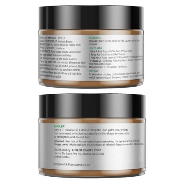 Raw Batana Oil for Hair Growth: 100% Pure - Dr. Sebi Batana Oil from Honduras Unrefined Promotes Hair thickness for Men & Women 4.23 oz