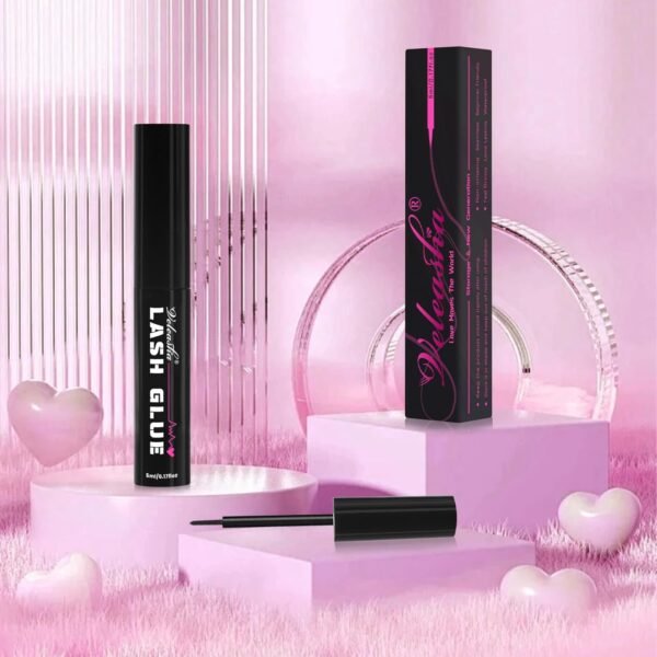 71U2Dahdj8L._SL1500_.jpg Veleasha Lash Glue Waterproof Fast Drying Eyelash Bond for False Eyelashes Long Lasting Non-Irritating Lash Adhesive with Brush (5ml / Black)