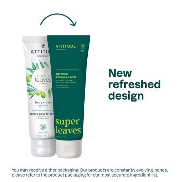 71UDHlYKG9L._SL1500_.jpg ATTITUDE Body Cream, EWG Verified Moisturizer, Vegan Moisturizing Products For Dry Skin, Dermatologically Tested, Olive Leaves, 8 Fl Oz