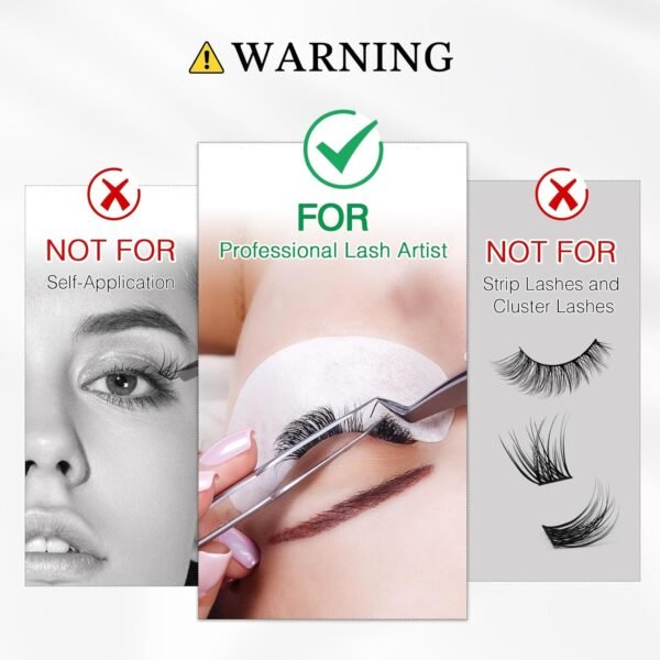 EMEDA Sensitive Eyelash Extension Glue 0.17fl.oz/5ml/1 Sec Drying Time/Retention – 5-7 Weeks/Black Adhesive/Professional Hypoallergenic Formaldehyde-Free Lash Extension Glue Supplies