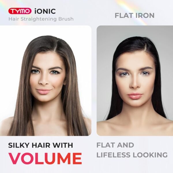 71UMCLiYJxL._AC_SL1500_.jpg TYMO Ionic Hair Straightener Brush - One-Step Hair Straightener for Women, Straightening Brush with Negative Ions, 16 Temp Settings, LCD Display, Dual Voltage, Hot Comb Flat Iron for Frizz-Free Styles