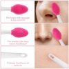 71UWKCUl7CL._SL1500_.jpg 5 Pcs Lip Scrub Brush Double-Sided Silicone Exfoliating Tool Mini Soft Lip Brush Cleaner for Men Women lightening dark lips Smoother Fuller Lip Appearance