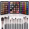 UCANBE Eyeshadow Palette with 15Pcs Brushes Makeup Set, Pigmented 86 Colors Make Up Sets Valentine's Gift, Matte Shimmer Glitter Eye Shadow Pallet Highlighter Contour Blush Powder Brush Beauty Kit