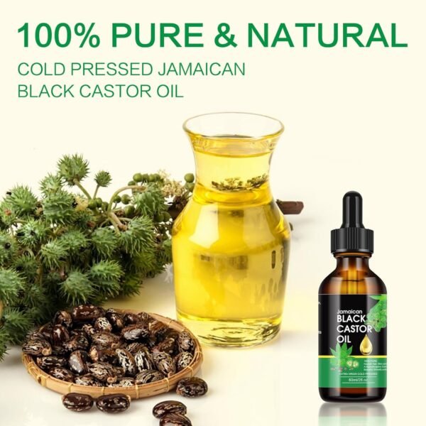 71UZR6AeLkL._SL1500_.jpg Jamaican Black Castor 100% Pure Castor Oil Cold Pressed Unrefined Glass Bottle, Castor Oil for Face Hair Growth Eyelashes Eyebrow Growth Serum Hair Treatment Oils Castor oul 2FLOZ