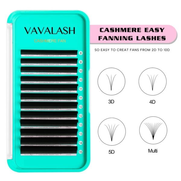 71Ua2CN0sJL._SL1500_.jpg VAVALASH Cashmere Easy Fan Lashes 0.03 0.05 0.07 C/CC/D/DD Volume Lash Extensions 8MM-20MM Matte Black Self Fanning Eyelash Extensiones, Professional Supplies for Lash Artists (D-0.05,8-15mm)