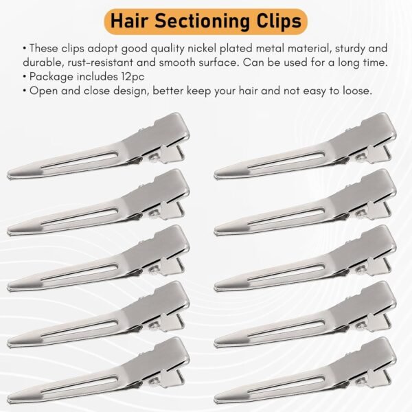 Hair Extension Tools Kit Includes 2 HoleMicro Beads Microlink Crimping Plier, 12pcs Sectioning Clips, Quick Parting Tool, Mini Scissor & C Type Needles, Loop Tool (Rianbow)
