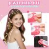 71UsefzsBUL._SL1500_.jpg Temporary Hair Chalk with Hair Gem Stamper Kit, Hair Styling Tool with REUSABLE Shining Diamonds, Washable Hair Chalk Hair Color Dye for Girls, Toys Gifts for Girls Ages 4 5 6 8-12