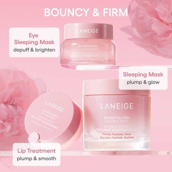 71Uv6U7mnjL._SL1500_.jpg LANEIGE Bouncy & Firm Lip Treatment: Plumping & Firming Lip Care with Peony & Collagen Complex, Ceramide Capsules, & 5D Hyaluronic Acid for Hydration