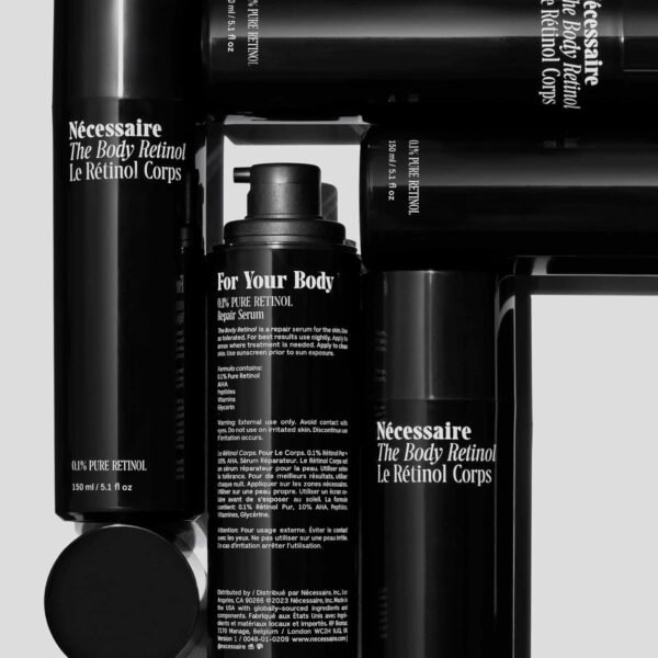 Nécessaire - The Body Retinol. Repair Serum + Retinol Body Lotion In One. Crepey Skin Treatment. Wrinkle + Line Prevention. 0.1% Pure + 10% AHA. 5.1 oz