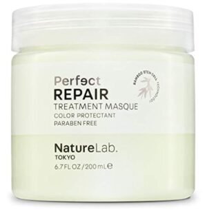 NATURELAB. TOKYO Perfect Repair Treatment Masque: Heat and Color Protection, Hair Mask Treatment to Strengthen and Repair Dull, Damaged, Brittle Hair I 6.7 FL OZ / 200ml