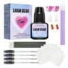 71VLa9H55L._SL1500_.jpg Lash Clusters Glue Kit-Strong Hold Eyelash Extension Glue | 3-4 Weeks Long Lasting | Waterproof & No Irritation | 2-3 Sec Drying time | Beginner DIY or Professional (5ml) with Tools & Accessories