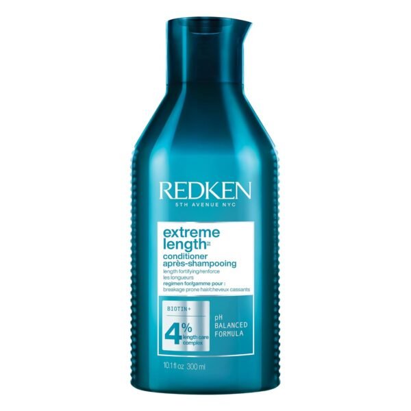 Redken Extreme Length Conditioner For Damaged Hair - Fortifies, Strengthens and Conditions Hair, Infused With Biotin & Castor Oil For Hair Growth