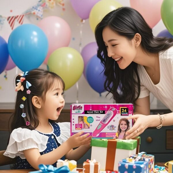 Hair Gem Stamper Kit, Hair Jewels for Hair Styling Tool with Reusable Shining Diamonds, Hair Accessories for Girls, Hair Bling Styling Set, Birthday Gifts Toys for Girls Ages 3 4 5 6 8-12