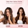 71VUtVVik6L._AC_SL1500_.jpg Blow Dryer Brush Hair Straightener: High Speed Hot Air Styler 110,000 RPM for Fast Drying Straightening Volumizing, One Step Volumizer with PTC Smoothing Comb Negative Ion for Silky Frizz-Free (Gold)