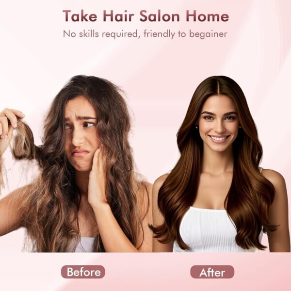 71VUtVVik6L._AC_SL1500_.jpg Blow Dryer Brush Hair Straightener: High Speed Hot Air Styler 110,000 RPM for Fast Drying Straightening Volumizing, One Step Volumizer with PTC Smoothing Comb Negative Ion for Silky Frizz-Free (Gold)