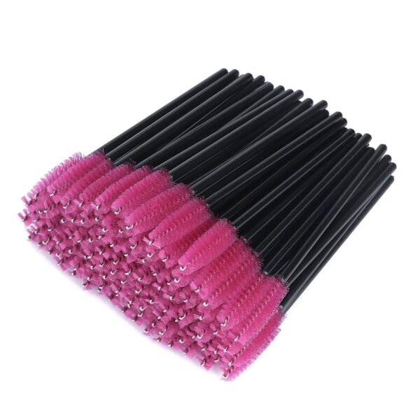 71VZPEIdDNS._SL1500_.jpg G2PLUS 100PCS Disposable Eyelash Brushes, Rose Mascara Wands Applicator Makeup Kits, Eyelash Spoolies Brushes for Eyelash Extensions and Eyebrows
