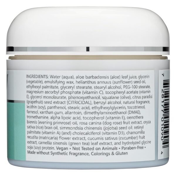 NutriBiotic – Antioxidant Properties Face Cream, 2 Oz with GSE | Deep Moisturizing with Aloe, Botanical Oils, DMAE, Tocotrienols, Vitamin C Ester, Alpha Lipoic Acid | Natural Fragrance | Paraben Free