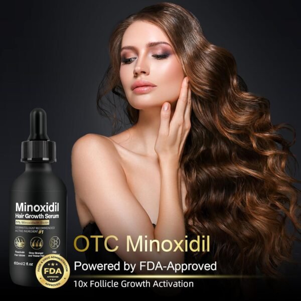 5% Minoxidil for Women Hair Growth - Hair Regrowth Treatment for Men and Women - Minoxidil Hair Growth Serum for Fuller, Thicker Hair