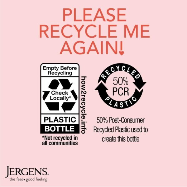 Jergens Softening Cherry Almond Body Wash, Daily Moisturizing Skin Cleanser, Infused with Cherry Almond Oil, pH Balanced, Paraben Free, Dye Free, , Dermatologist Tested, 22 oz (Packaging May Vary)