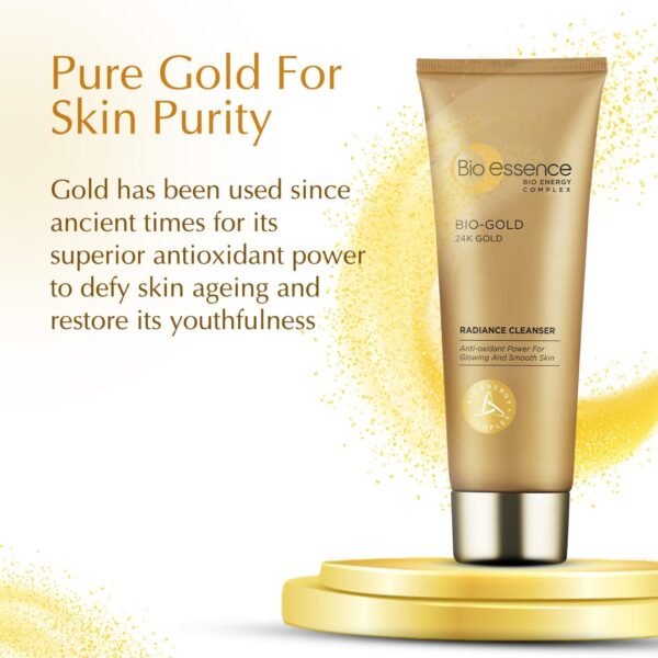 24K Gold Radiance Face Cleanser, Niacinamide Face Wash for Women, Collagen Amino Acid, Hydrating Face Cleanser for Glowing Skin, Ideal for All Skin Types, Antioxidant, Anti Ageing, 100g 3.53