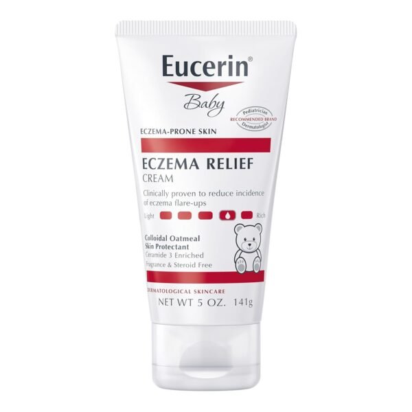 Eucerin Baby Eczema Relief Body Cream, Steroid & Fragrance Free for 3+ Months of Age, 5 oz. Tube