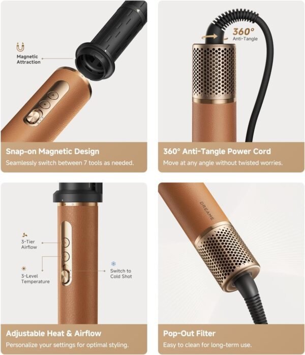 71WeJlNZaQL._AC_SL1500_.jpg DREAME AirStyle Pro 7-in-1 Hair Styler & High Speed Dryer | Magnetic Attachments for Curling, Smoothing, Volumizing | Fast Drying, Frizz Control, Cool Shot | Luxury Leather Package
