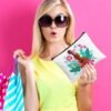 24Pcs Sublimation Blank Canvas Makeup Bags, Bulk Blank DIY Heat Transfer Cosmetic Makeup Bags w/Black Zipper for Bridesmaid Makeup Bag Travel Toiletry Pouch Storage
