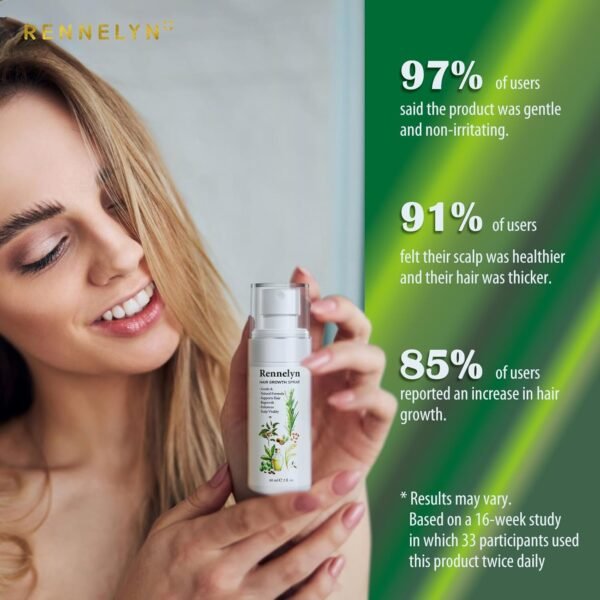 Natural Hair Growth Oil Spray: Rosemary Castor Batana Oil with Rice Water Lotion for Hair Thickening For Women 60ML