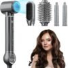 71WuWxYD6ZL._AC_SL1500_.jpg 5 in 1 Hair Dryer Brush, QUICO Hair Styler 110,000 RPM 7X Faster Hair Dryers for Women, 500 Million Negative Ionic Blow Dryer Brush for Curling Volumizing Straightening Styling, No Heat Damage