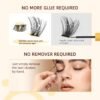 71X1qrynEL._SL1500_.jpg QUEWEL Self Adhesive Eyelashes Kit, Press On Lashes Pre Glued Eyelash Clusters Self Stick Cluster Lashes No Glue No Remover Needed DIY Lash Extension Kit for Beginners (ZN-01)