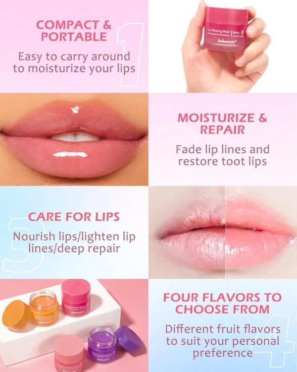 71X29u37G5L._SL1500_.jpg Sleeping Lip Mask, Overnight Hydrating & Prevention Dry and Cracked Lips Scrubs Exfoliator Moisturizer, Ultra-Nourishing Lip Sleeping Mask with Wand, Lip Care Therapy Treatment for Women-03#Grapefruit