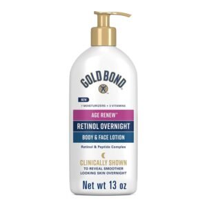 71X2dK7kH-L._SL1500_.jpg Gold Bond Age Renew Retinol Overnight Body & Face Lotion, With Retinol & Peptide Complex, 13 oz.