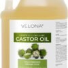 velona USDA Certified Organic Castor Oil - 64 fl oz | For Hair, Boost Eyelashes, Eyebrows | Cold pressed, Natural Oil, USP Grade | Hexane Free