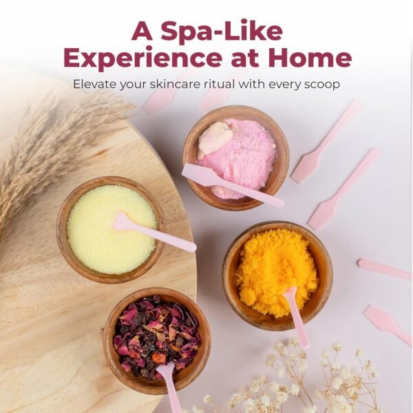 Cosmetic Spatulas (2.5”, 100 Pack) - Small Plastic Spatula for Cosmetics, Creams & Crafts | Essential Esthetician Supplies | Makeup Spatula or Multipurpose Mini Applicator for Skincare | Pink