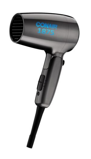 71XK-we2b5L._SL1500_.jpg Conair Travel Hair Dryer with Dual Voltage, 1875W Compact Hair Dryer with Folding Handle, Travel Blow Dryer