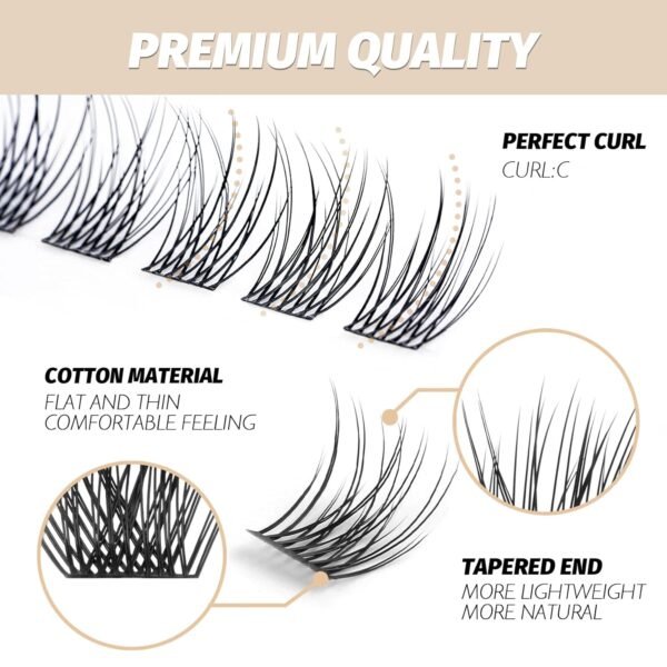 71XdPEohUcL._SL1500_.jpg DIY Eyelash Extension Lash Clusters 120 Clusters False Eyelash 3D Effect Individual Natural Lashes Set at Home Eyelash Extension Kit Lashes Pack Volume Cross Mixed