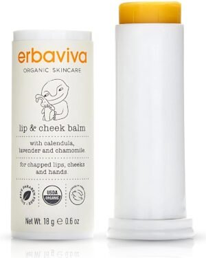 71XevmRwriL._SL1500_.jpg Erbaviva Organic Lip & Cheek Balm – Moisturizing Stick for Baby & Adults | USDA Organic, Shea Butter & Calendula for Dry, Chapped Skin | Lip, Cheek & Hand Protection